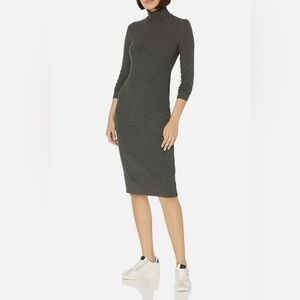 Ritual Long-Sleeve Turtleneck Midi Dress Charcoal Heather Size Medium NWOT
